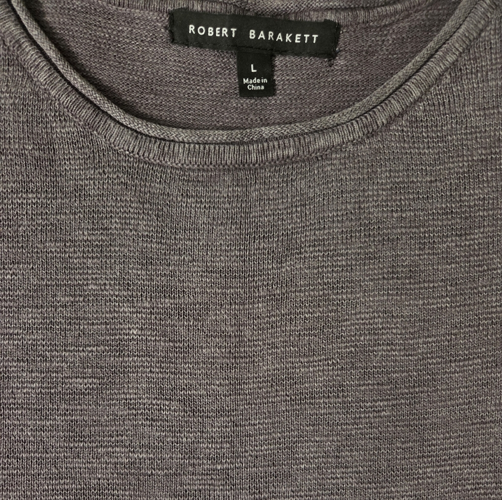 Robert Barakett Gray Long Sleeve Tee Large - Picture 2 of 3